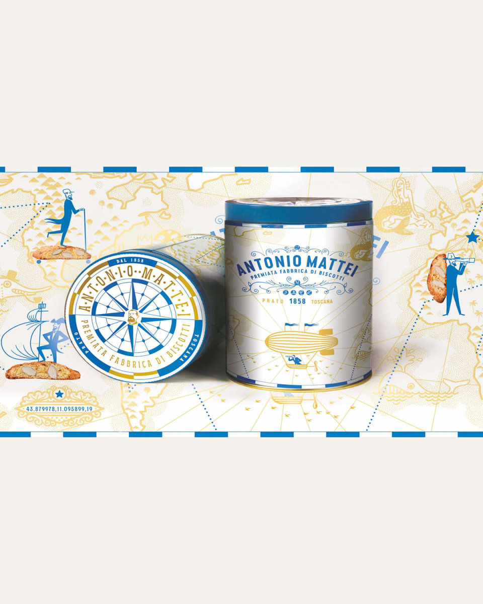 Amerigo Almond Biscotti Tin Box, 125G